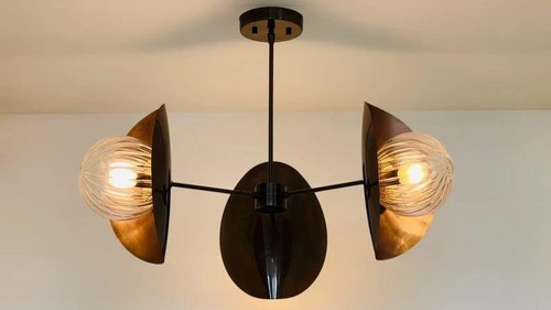 Lampadario ottone 3 luci - lampadario, a