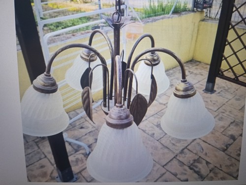 Lampadario luci ottone - lampadario,