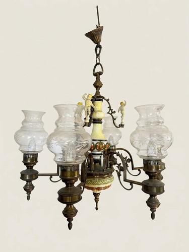Lampadario vintage ottone - in,