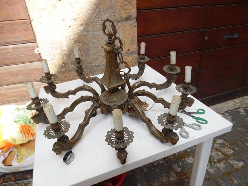 Lampadario ottone luci - ottone, 10