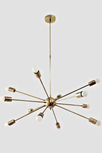 Lampadario sputnik ottone - lampadario,