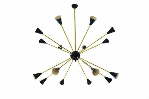 Lampadario sputnik ottone - lampadario,