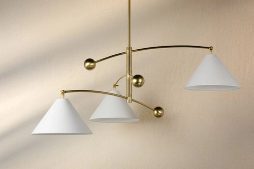Lampadario ottone 3 luci - lampadario,