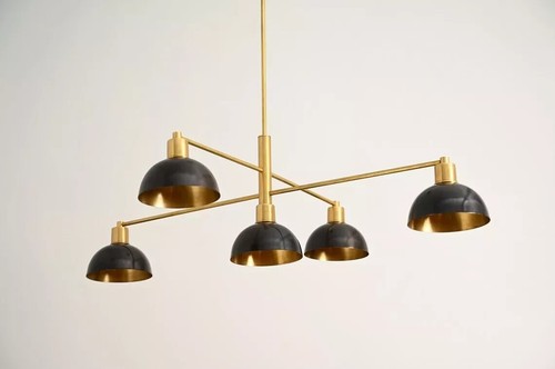 Lampadario ottone grezzo a - lampadario,