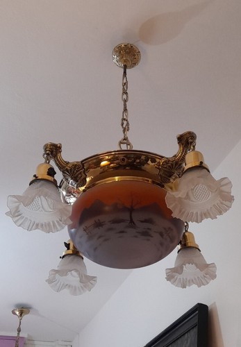 Lampadario francese liberty - lampadario,