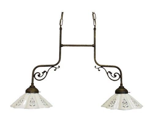 Lampadario liberty ottone - lampadario, in
