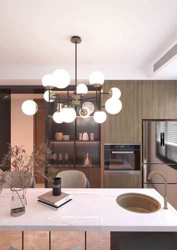 Lampadario moderno nero - , e