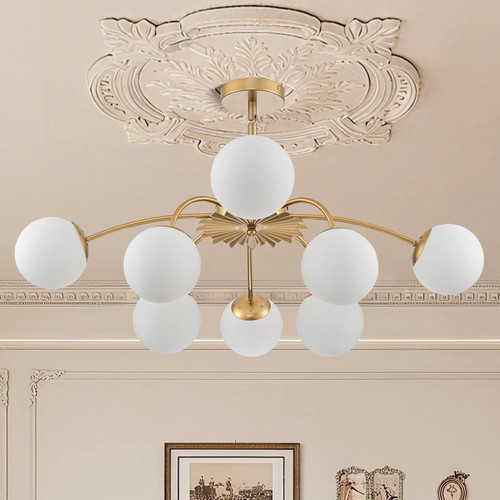 Lampadario bolle vetro al - a, in