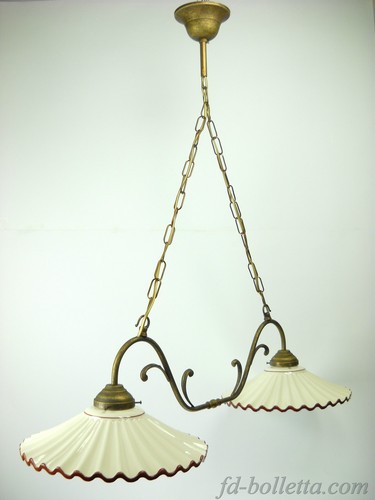 Lampadario liberty ottone
