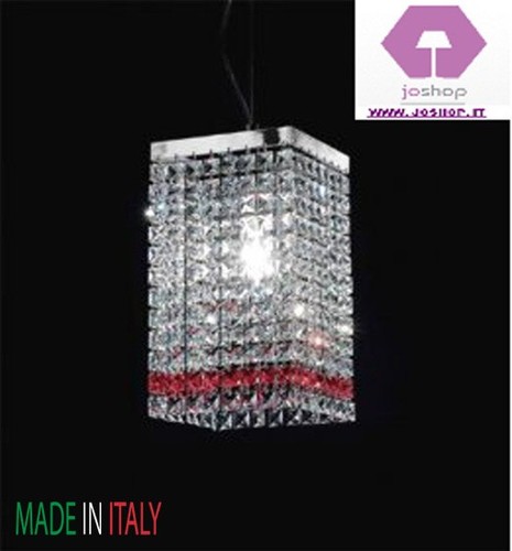Lampadario cristallo quadrotto - lampadario,