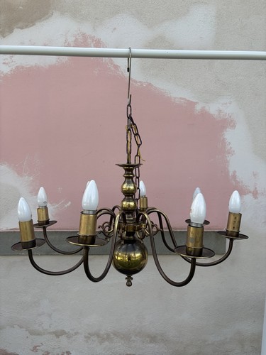 Lampadario ottone olandese - lampadario,