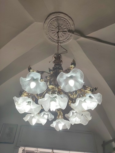 Coppia lampadari ottone - coppia,