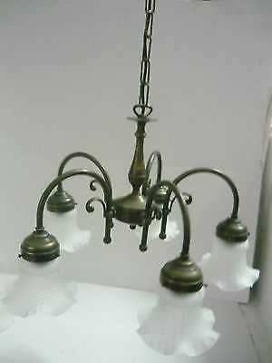 Lampadario liberty ottone - liberty,