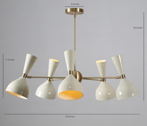 Lampadario sputnik ottone - sputnik,