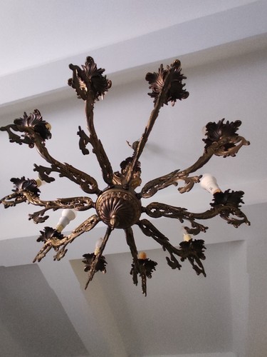 Lampadario vintage ottone - lampadario, a