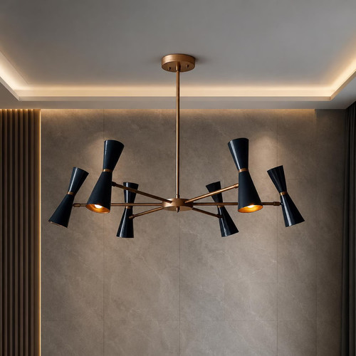 Lampadario sputnik ottone - sputnik,