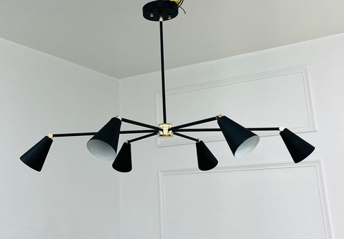 Lampadario sputnik ottone - lampadario,