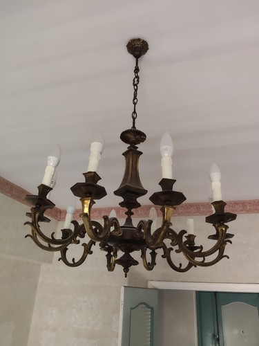Lampadario ottone 10 - ottone,