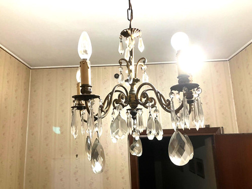 Lampadario luce con - a, gocce