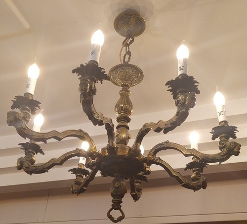 Lampadario ottone luci - lampadario, 8